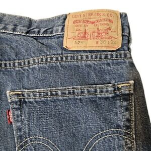 Vintage Levis 529 Jeans Mens 36x33 Low Rise Straight Y2k Denim Dark Wash Cotton
